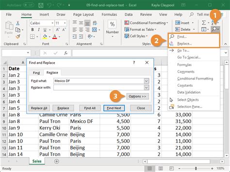 Step 2: Go to the Home tab on the Excel ribbon. Step 3: Locate the Find & Select button in the Editing group. Step 4: Click on the Find option from the drop-down menu. Step 5: A Find and Replace dialog box will appear. In the Find what field, enter the specific data you are looking for.